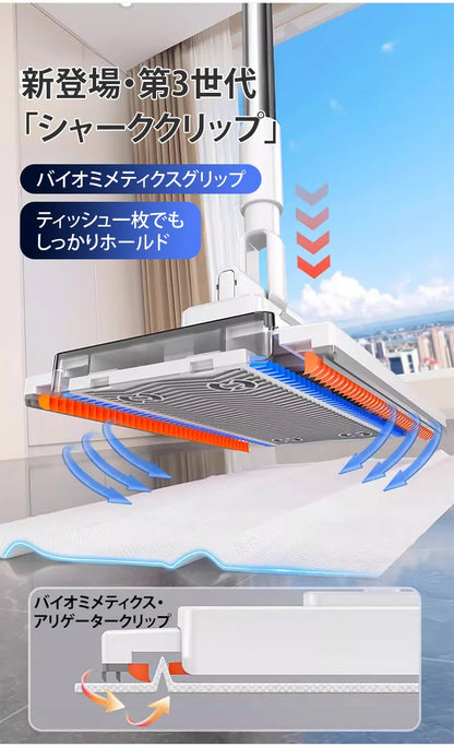 ワンタッチ交換 多機能フロアモップ