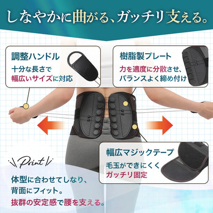腰痛対策サポートベルト【強力固定・快適設計】